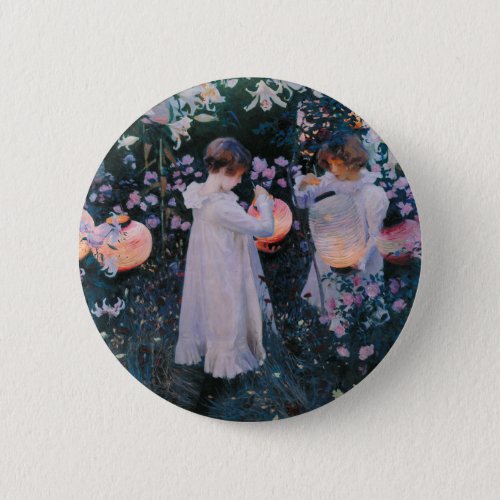 Carnation Lily Lily Rose John Singer Sargent Art Button