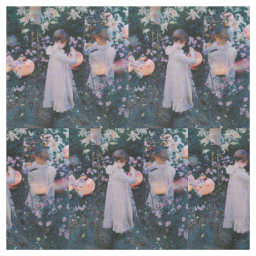 Carnation Lily Lily Rose John Singer Sargent Art Fabric