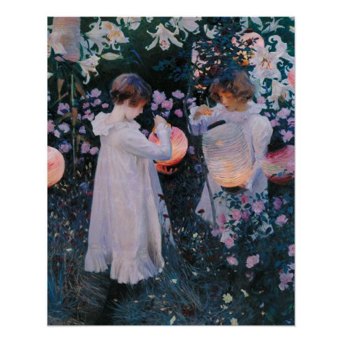 Carnation Lily Lily Rose John Singer Sargent Art Poster