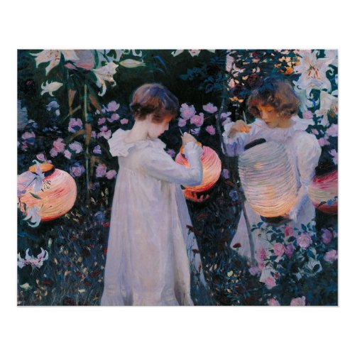 Carnation Lily Lily Rose John Singer Sargent Art Poster