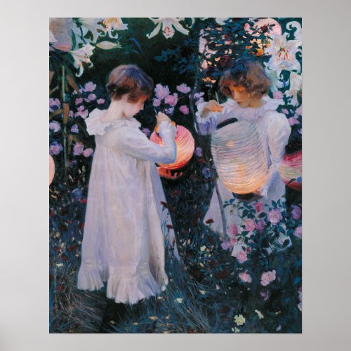 Carnation Lily Lily Rose John Singer Sargent Art Poster