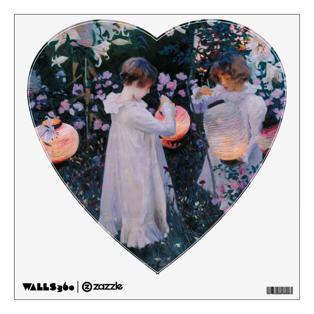 Carnation Lily Lily Rose John Singer Sargent Art Wall Decal (Front)