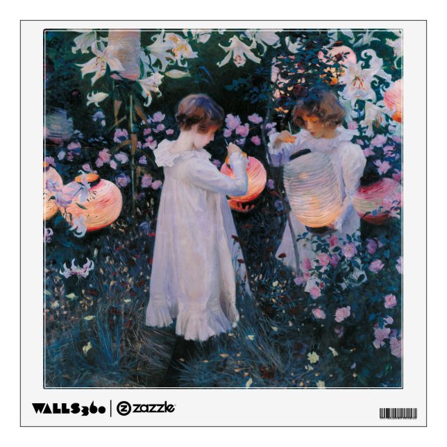 Carnation Lily Lily Rose John Singer Sargent Art Wall Sticker (Front)