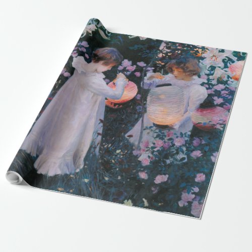 Carnation Lily Lily Rose John Singer Sargent Art Wrapping Paper