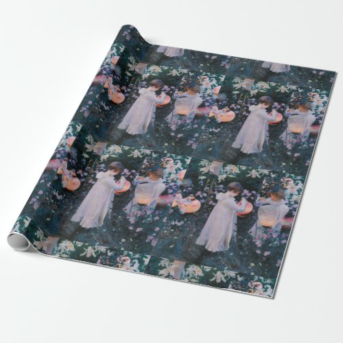 Carnation Lily Lily Rose John Singer Sargent Art Wrapping Paper