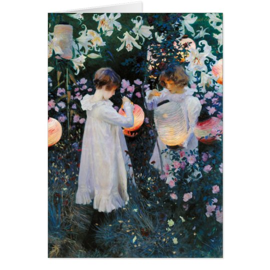 Carnation, Lily, Lily, Rose - John Singer Sargent Card