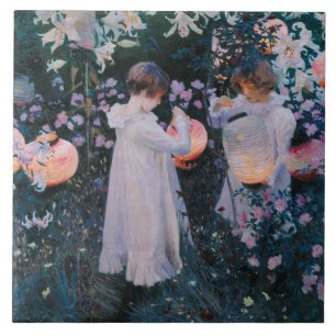 Carnation, Lily, Lily, Rose (John Singer Sargent) Ceramic Tile