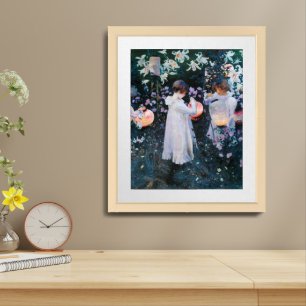 Carnation, Lily, Lily, Rose John Singer Sargent Framed Art