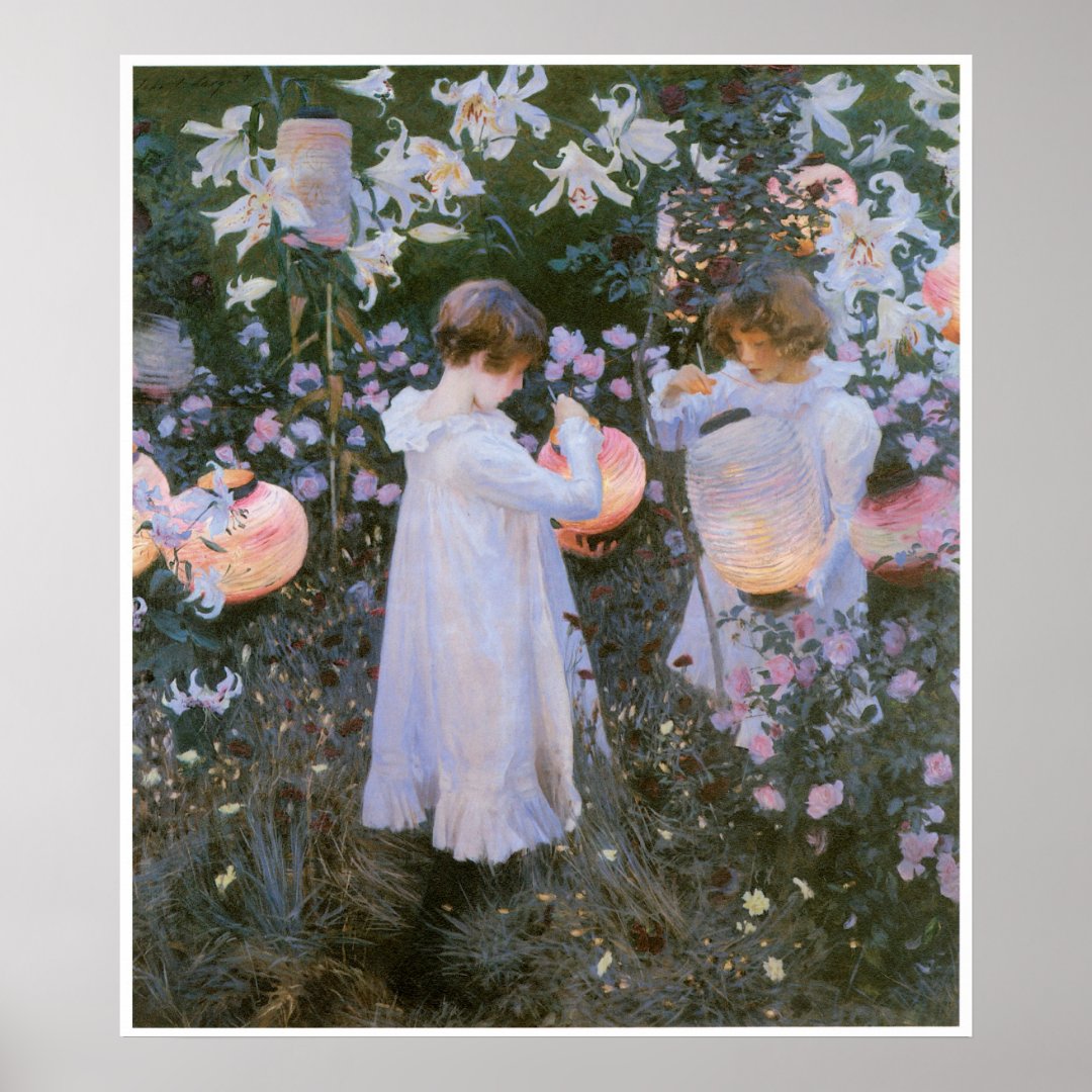 Carnation, Lily, Lily, Rose, John Singer Sargent Poster | Zazzle