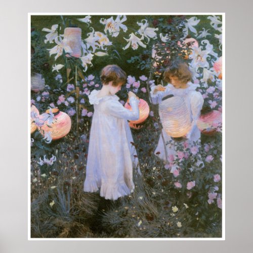 Carnation Lily Lily Rose  John Singer Sargent Poster