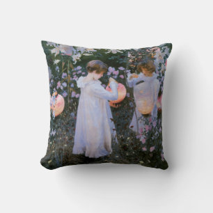 Carnation, Lily, Lily, Rose Throw Pillow