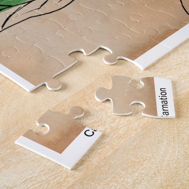 Carnation: Love and Devotion Jigsaw Puzzle (Side)