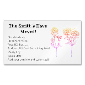 Carnation New Details Business Card Magnet