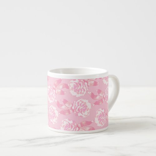 Carnation pattern coffee espresso mug