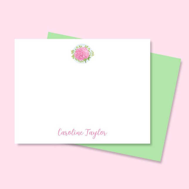 Carnation Pink January Birth Flower Stationery Note Card (Creator Uploaded)