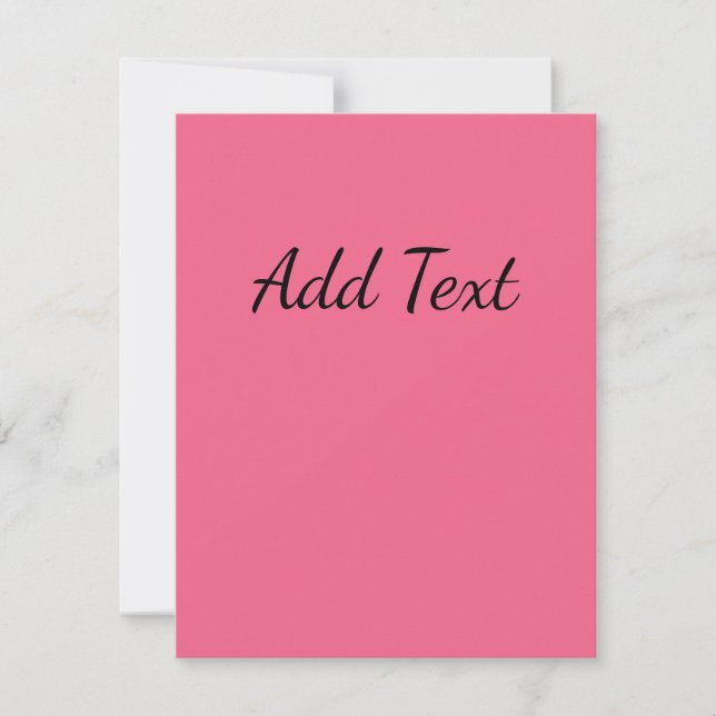 Carnation Pink Note Card (Front)