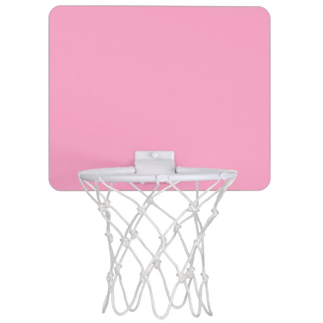 Carnation Pink Solid Color | Classic | Elegant  Mini Basketball Hoop (Front)