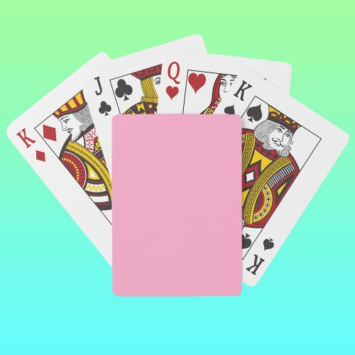 Carnation Pink Solid Color  Classic  Elegant  Poker Cards