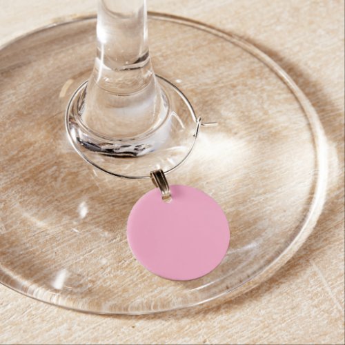 Carnation Pink Solid Color  Classic  Elegant  Wine Charm