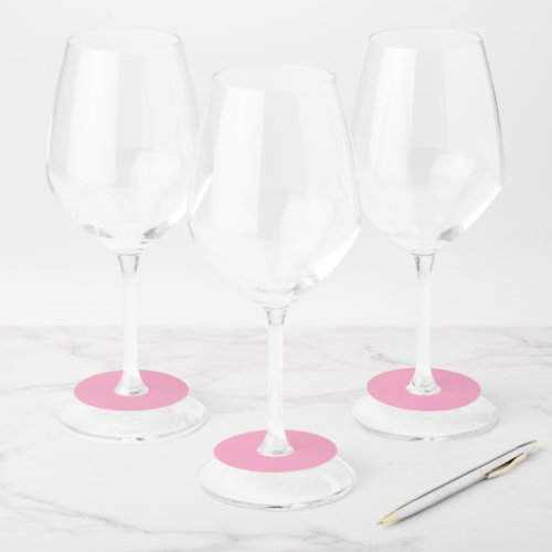 Carnation Pink Solid Color  Classic  Elegant  Wine Glass Tag