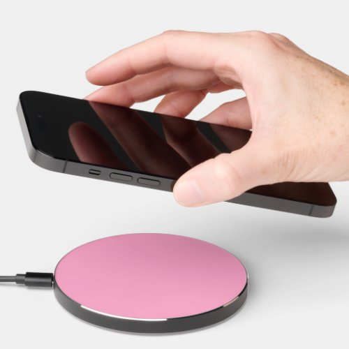 Carnation Pink Solid Color  Classic  Elegant  Wireless Charger