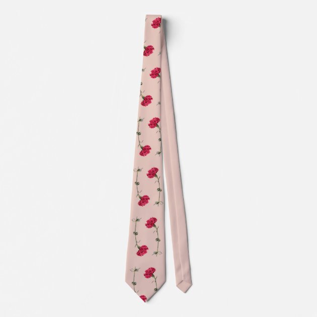 Carnation Rotation Floral Pattern Neck Tie | Zazzle