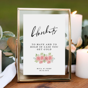 Carnation Wedding To Have And To Hold Drink Sign