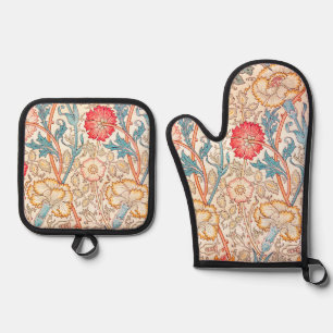 Carnation, William Morris Oven Mitt & Pot Holder Set
