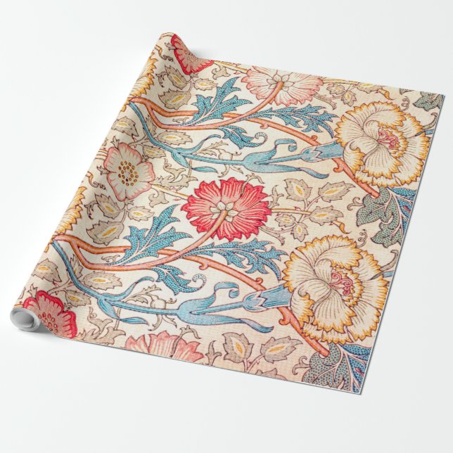 Carnation, William Morris Wrapping Paper (Unrolled)