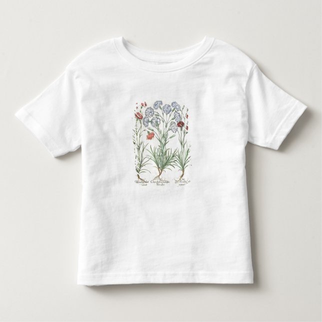 Carnations: 1.Caryophyllus multiplex flore albo; 2 Toddler T-shirt (Front)
