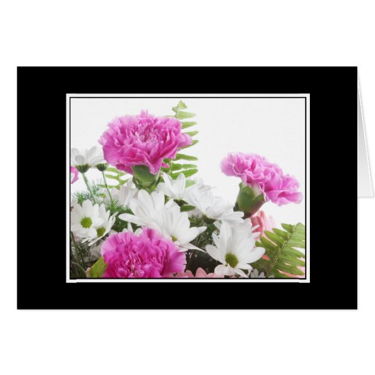 Carnations and Daisies Cards (Front Horizontal)