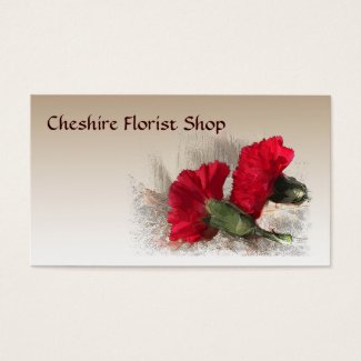 Carnations Florist Business Card