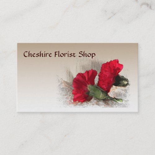 Carnations Florist Business Card Template