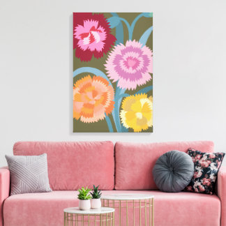 Carnations flowers  canvas print