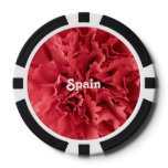 Carnations in Spain Poker Chips