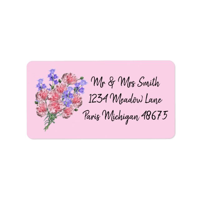 Carnations Label (Front)