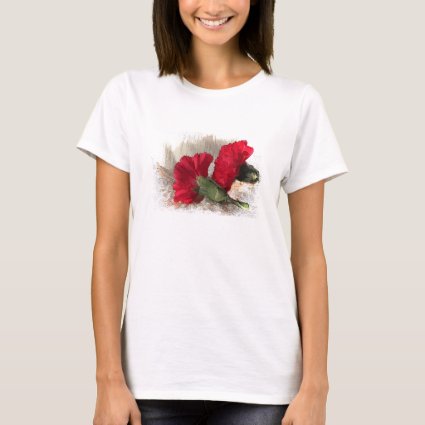 Carnations on Brocade T-Shirt