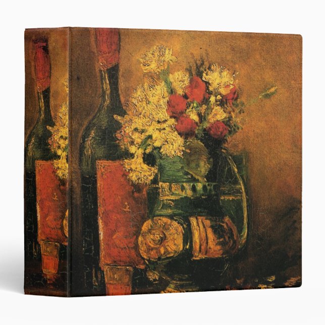 Carnations, Roses and a Bottle by Vincent van Gogh Binder (Front/Spine)