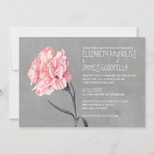 Carnations Wedding Invitations