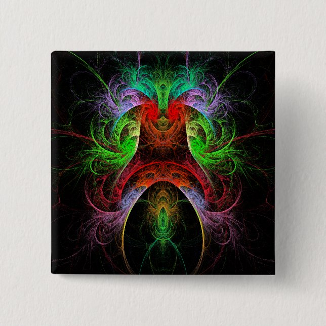 Carnaval Abstract Art Button (square) (Front)