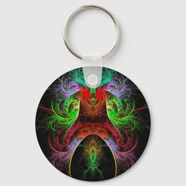 Carnaval Abstract Art Keychain (Front)