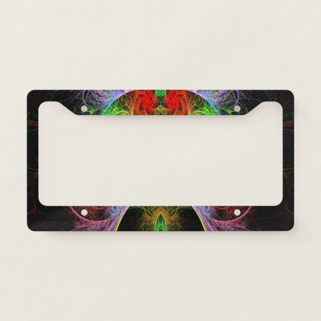 Carnaval Abstract Art License Plate Frame (Front)