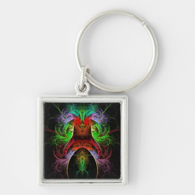 Carnaval Abstract Art Small Keychain (Front)