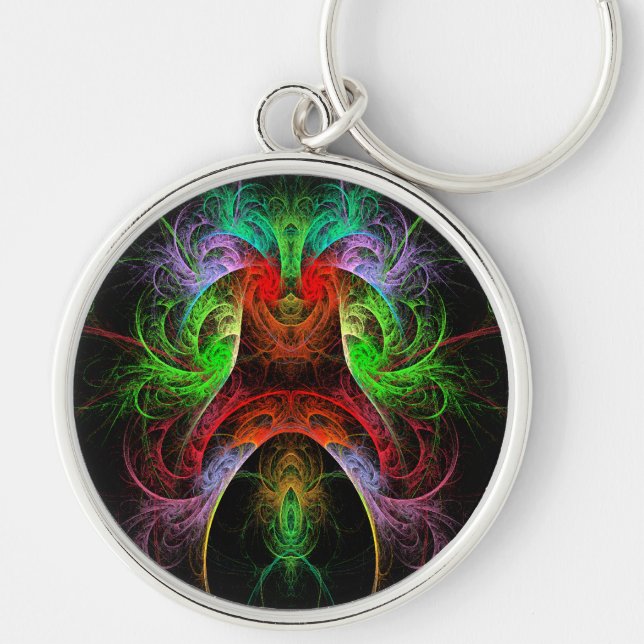 Carnaval Abstract Art Small Keychain (Front)