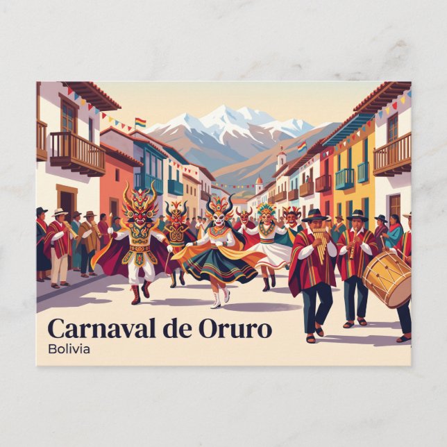 Carnaval de Oruro Bolivia Postcard (Front)