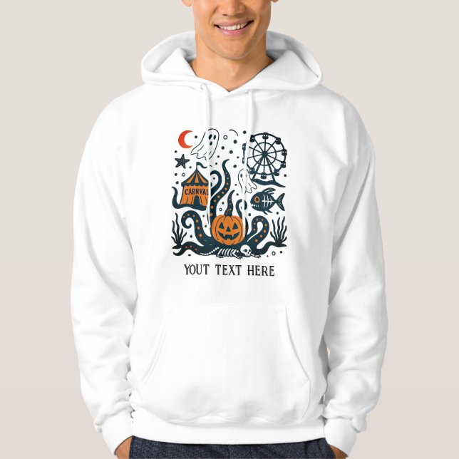 carnaval halloween under water editable hoodie (Front)