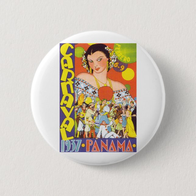 Carnaval in Panama Button (Front)