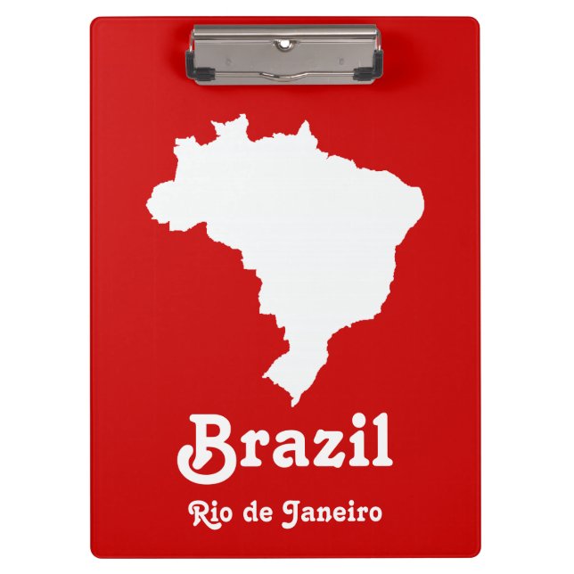 Carnaval Red Festive Brazil at Emporio Moffa Clipboard (Front)