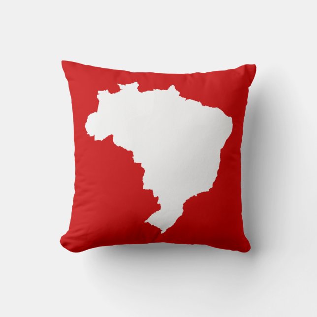 Carnaval Red Festive Brazil Throw Pillow (Front)