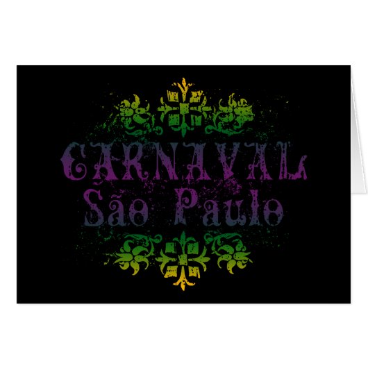 Carnaval Sao Paulo Cards (Front Horizontal)